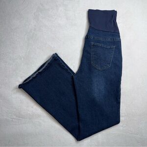Indigo Blue Dark Wash Maternity Denim with Stretch Panel women’s size M